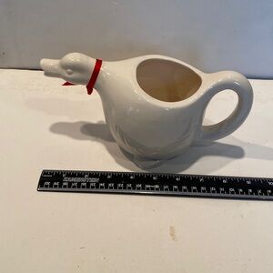 Vintage Ron Gordon Designs White Ceramic Duck - Shaped Pitcher